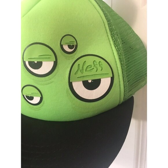 Neff Monster Eyeballs‎ Snapback Cap Green - Picture 1 of 7